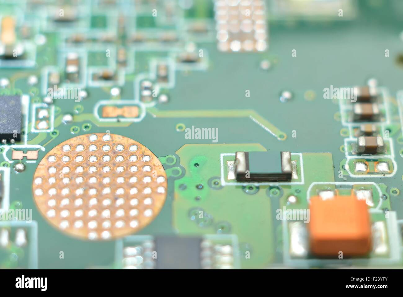 marco microcontroller on system board background Stock Photo - Alamy