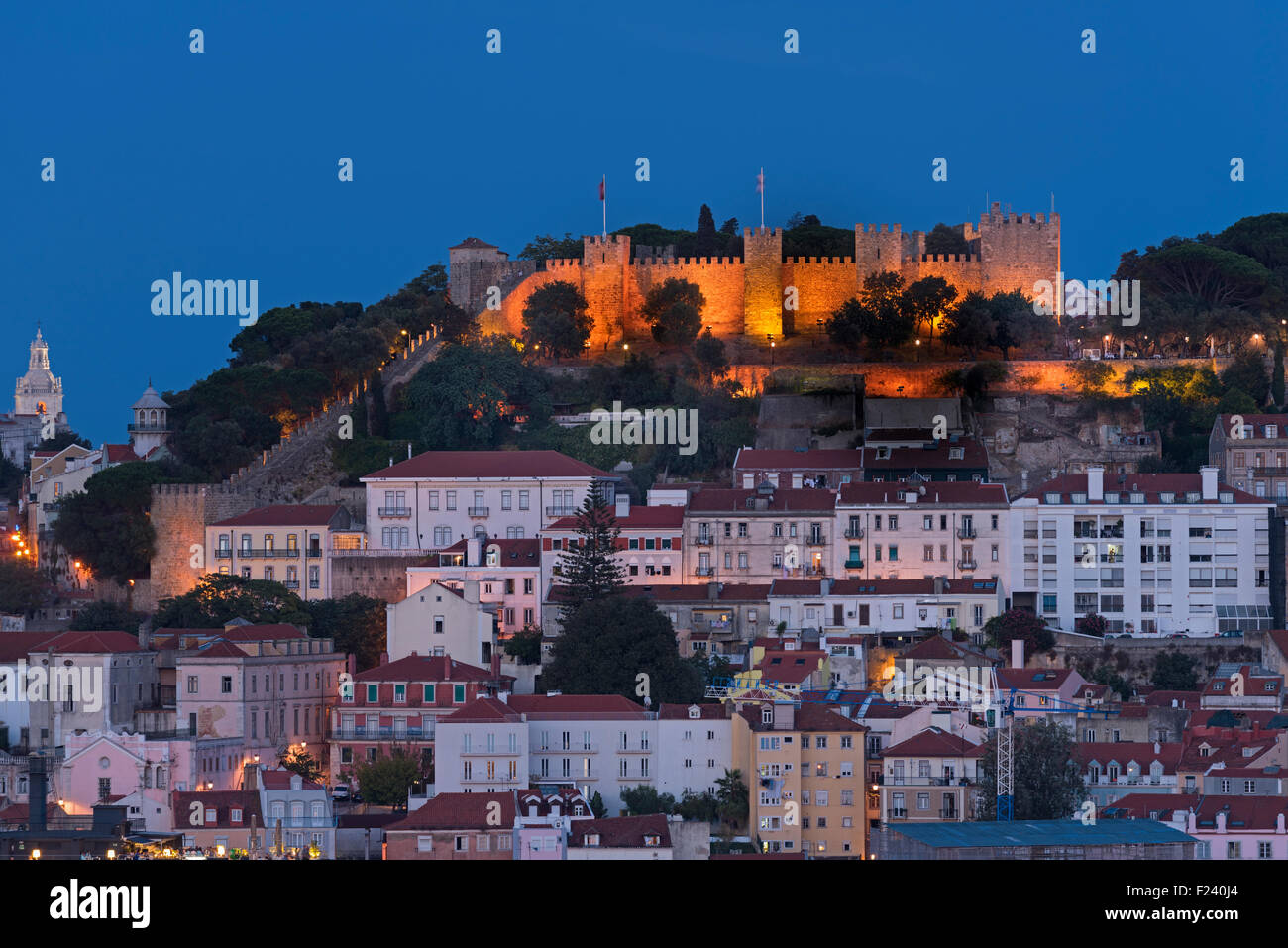 City view to Castle Lisbon Portugal Stock Photo - Alamy