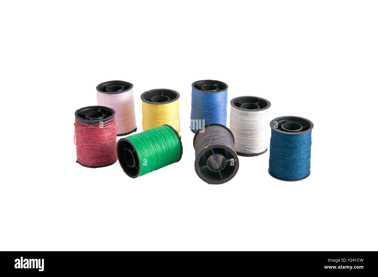Roll thread used for sewing are available in various colors Stock Photo ...