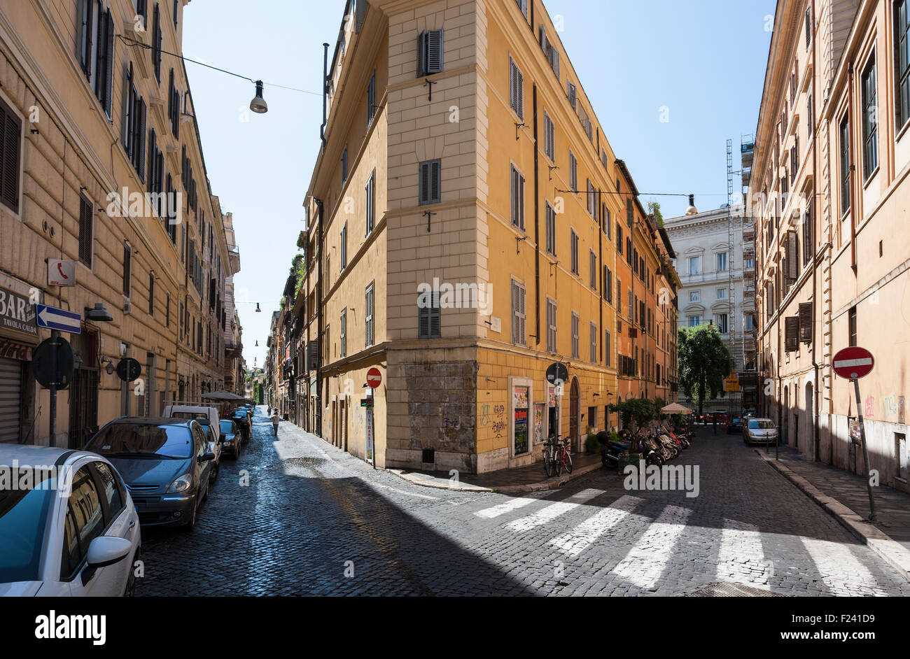 Rome street junction Stock Photo - Alamy