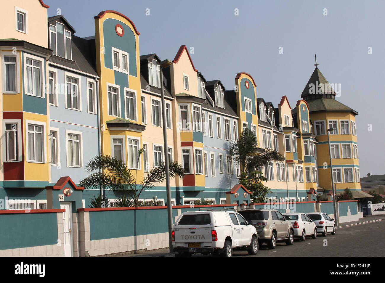 Residential houses in Swakopmund.Namibia. Stock Photo