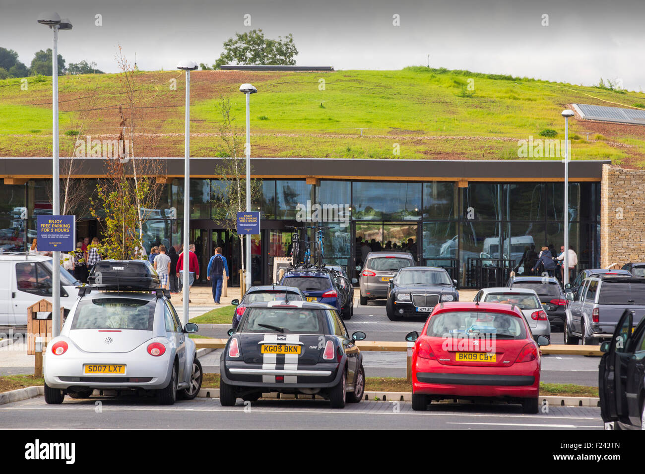 The New Gloucester Service Station on the M5 motorway, UK, is a green
