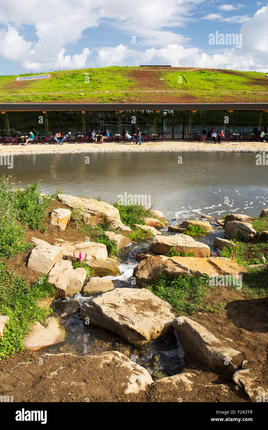 The New Gloucester Service Station on the M5 motorway, UK, is a green