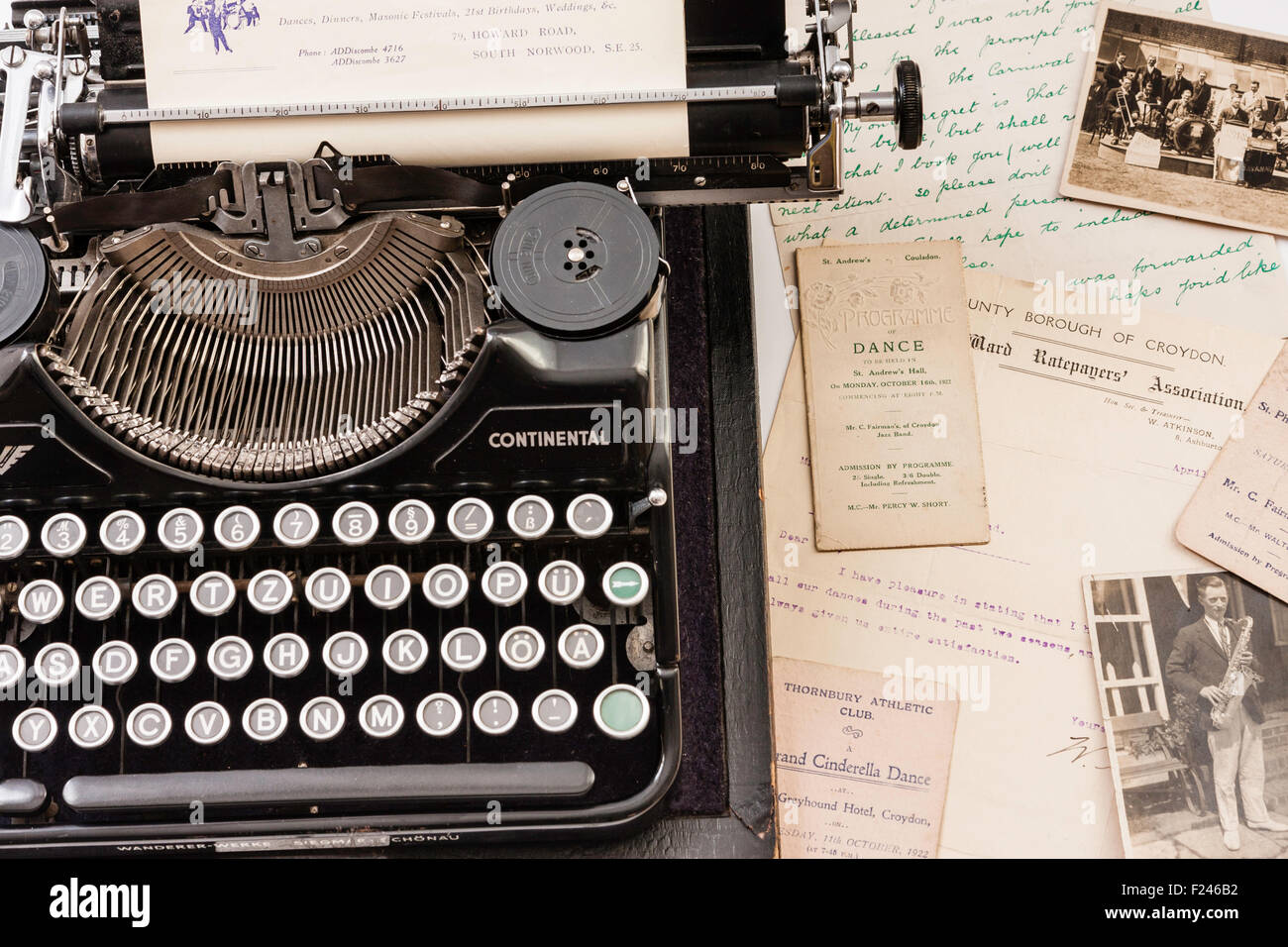 Old German typewriter made by Klein Continental, Wanderer model from ...