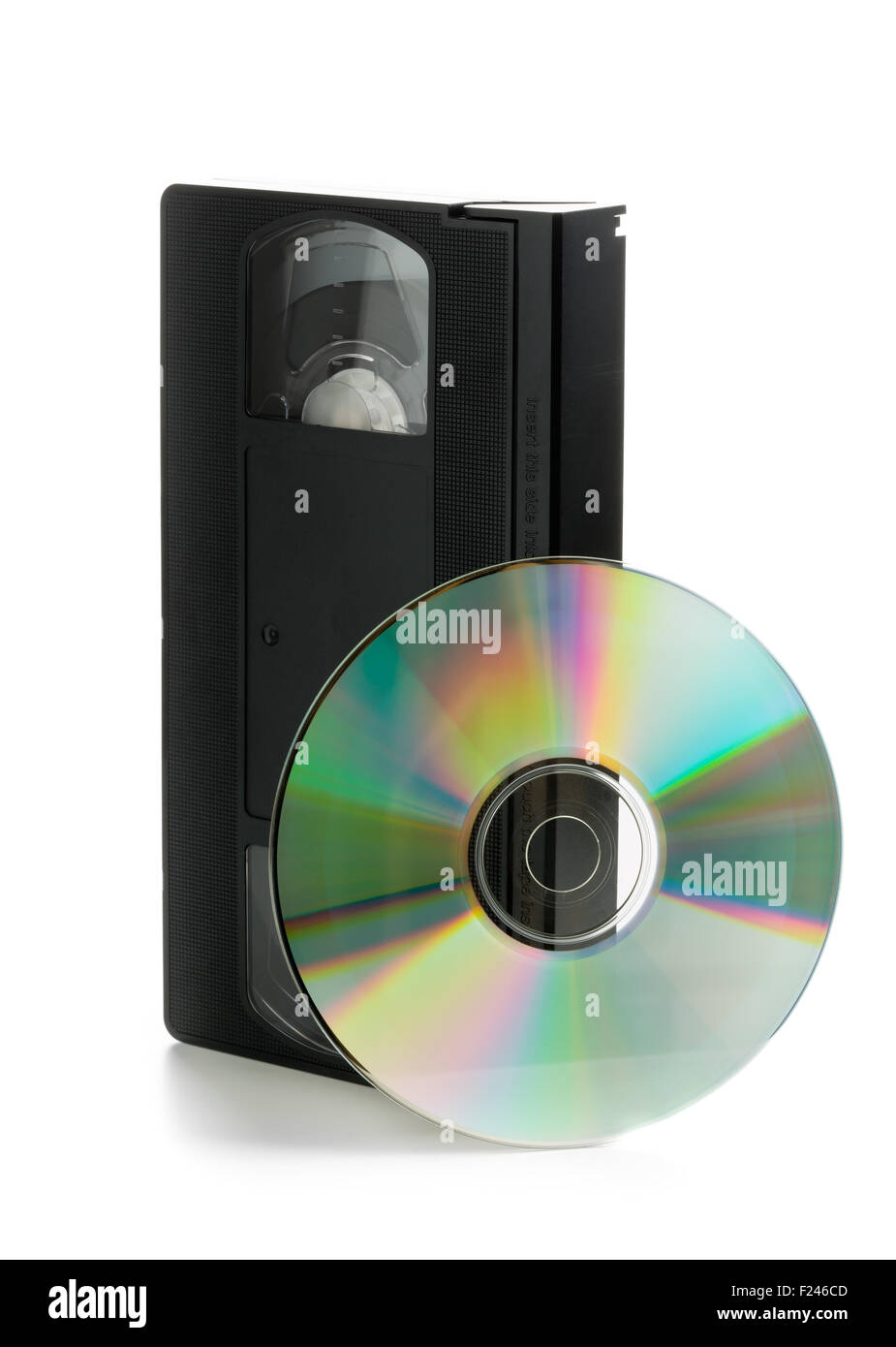 Analog video cassette with DVD disc old movies backup or transfer