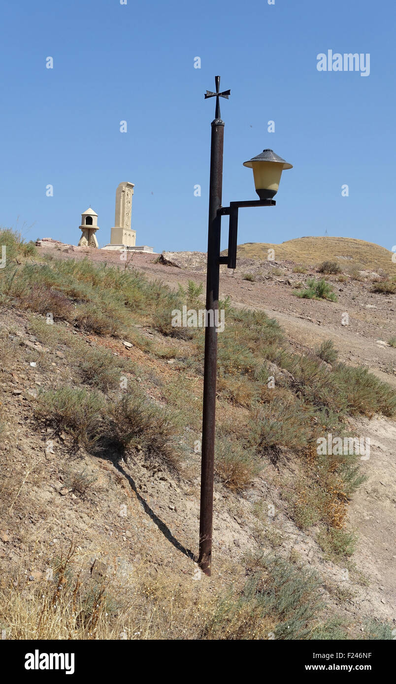 Outside Noravank Monastery, Noravank Canyon, Armenia, Central Asia Stock Photo