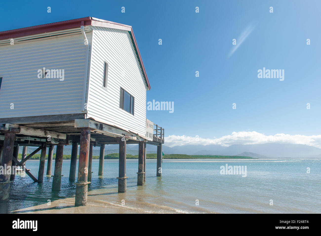 The historic sugar wharf of Port Douglas, northern Queensland, Australia Stock Photo