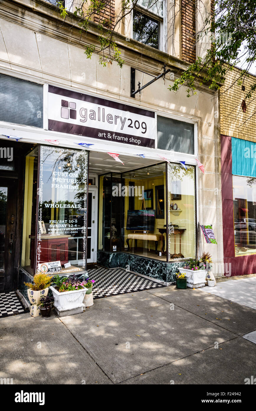 Gallery 209 frame shop, 209 Mason Avenue, Cape Charles, Virginia Stock