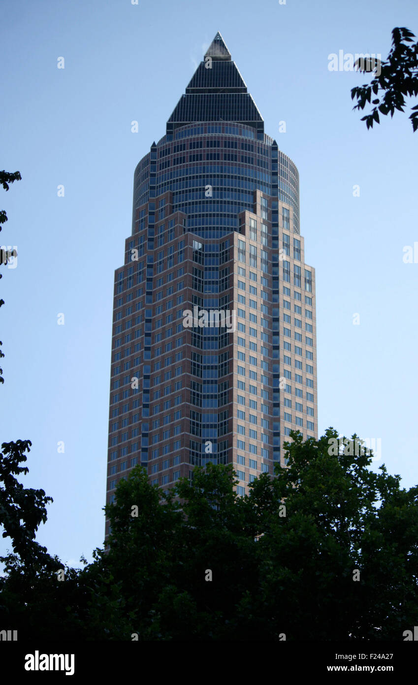 Messeturm, Frankfurt am Main. Stock Photo