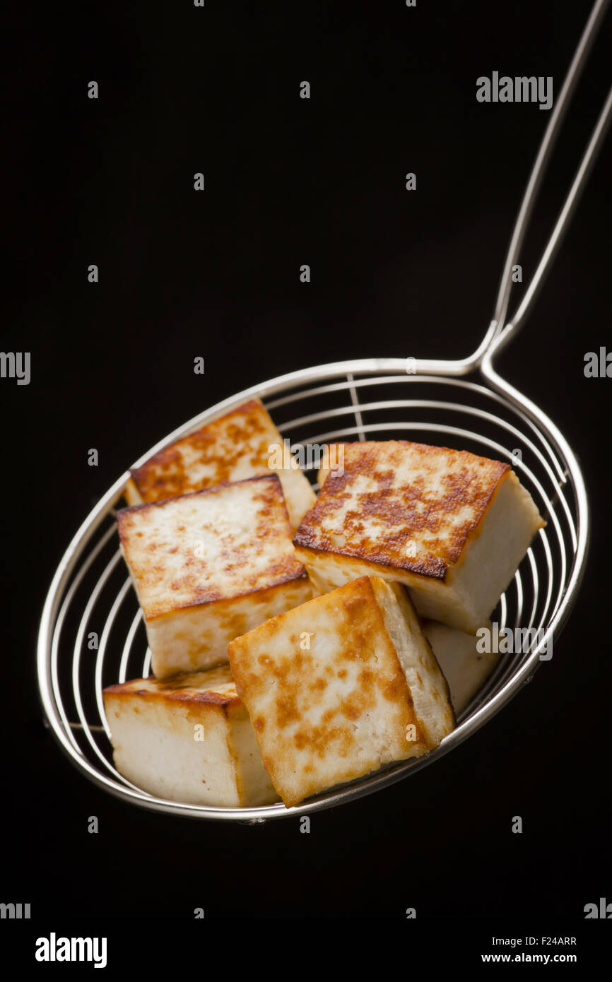 Deep fried indian cottage cheese paneer Stock Photo