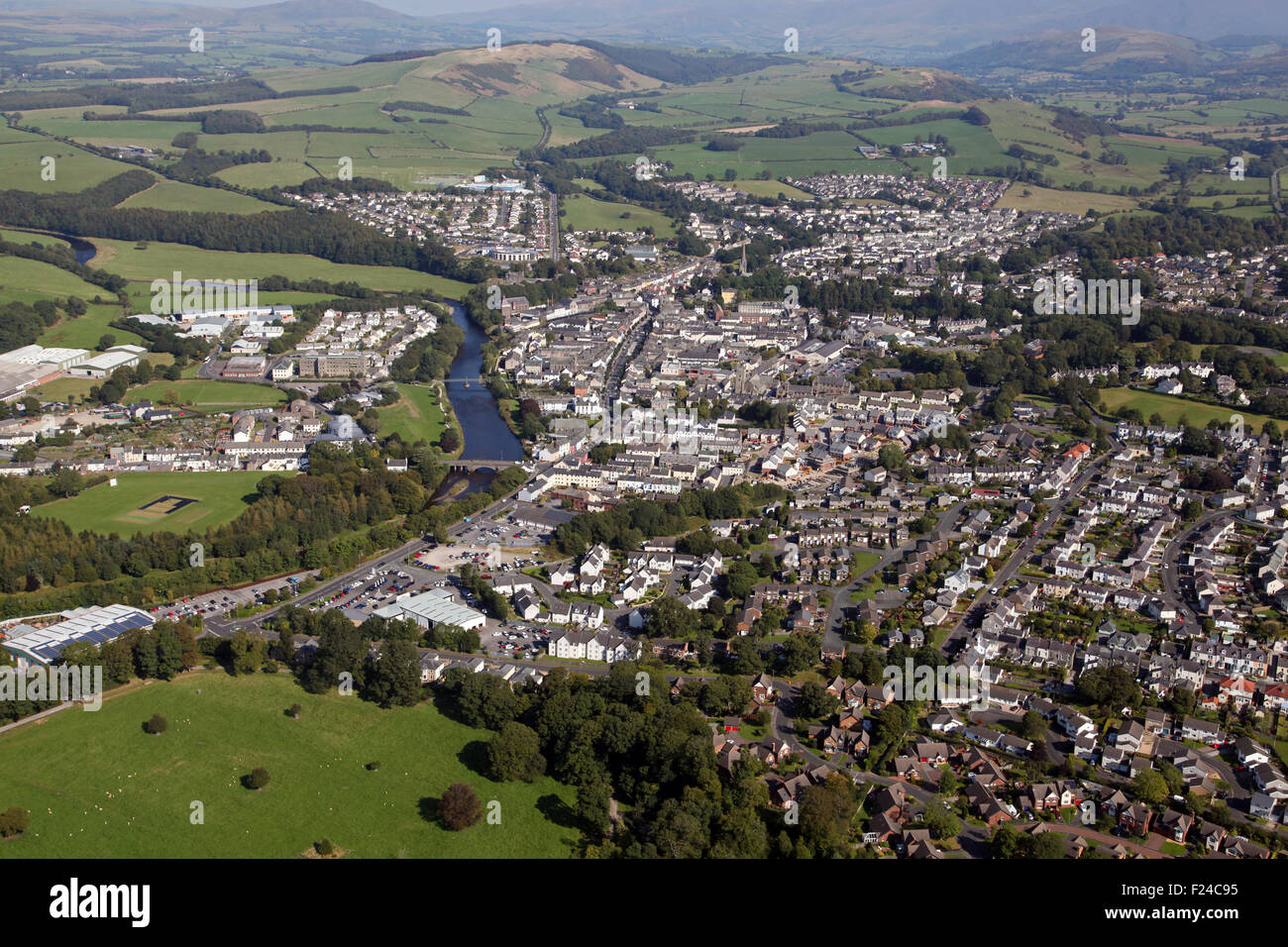 aerial view of the town of Cockermouth in the Lake District, Cumbria