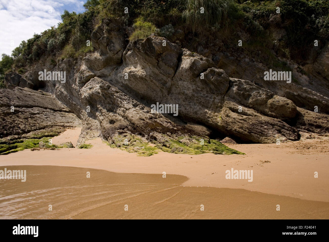 View of Santander beach, Cantabrian Sea Stock Photo