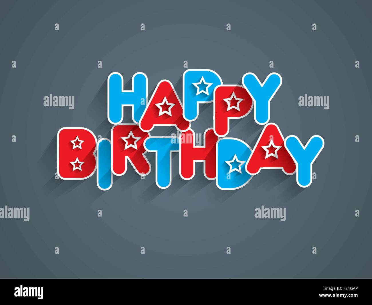 Happy Birthday Greeting Card On Background vector Illustration Stock ...