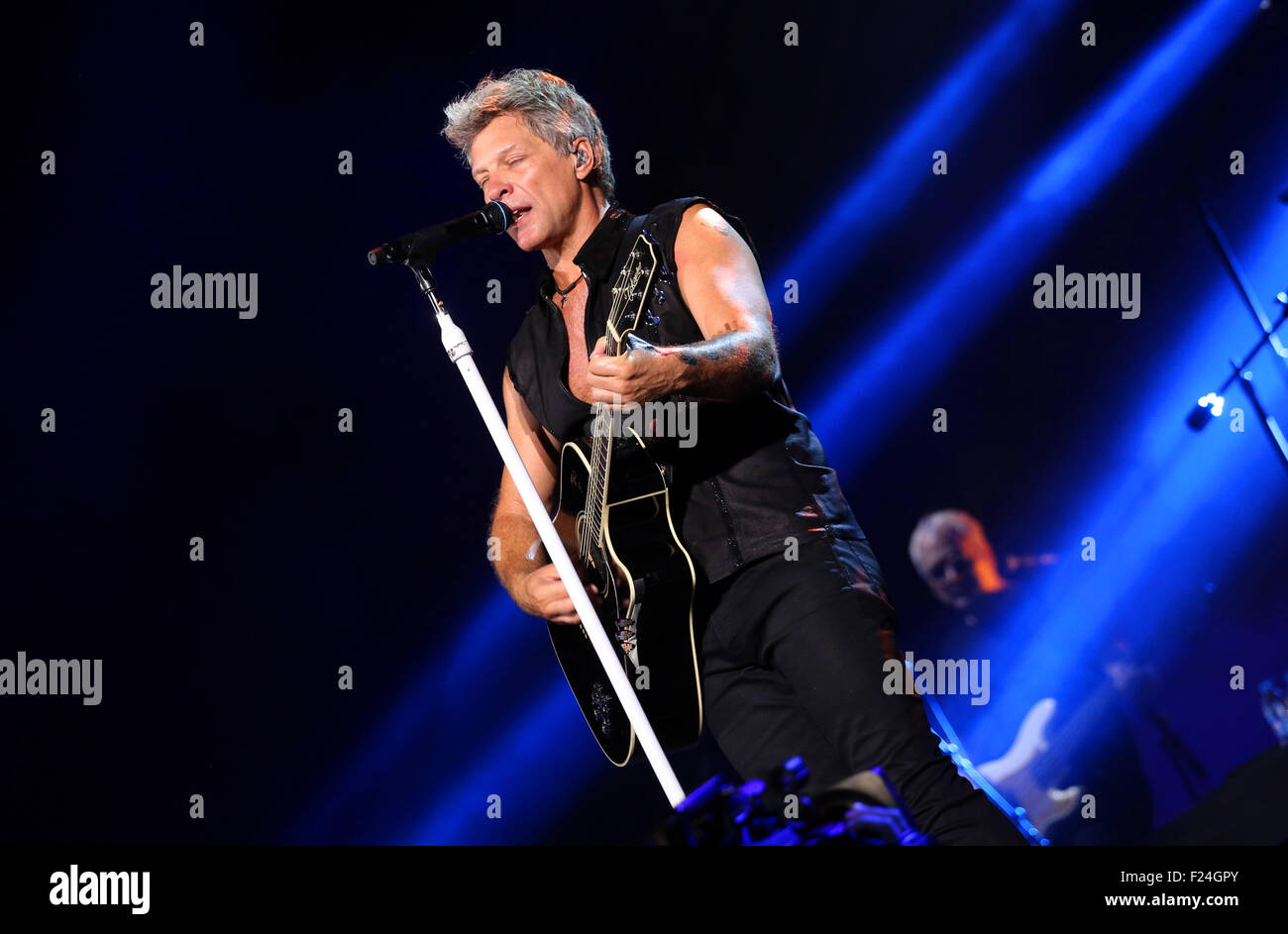 Jakarta, Indonesia. 11th Sep, 2015. Bon Jovi performances at the Bung Karno Stadium in Jakarta Credit:  Denny Pohan/Alamy Live News Stock Photo