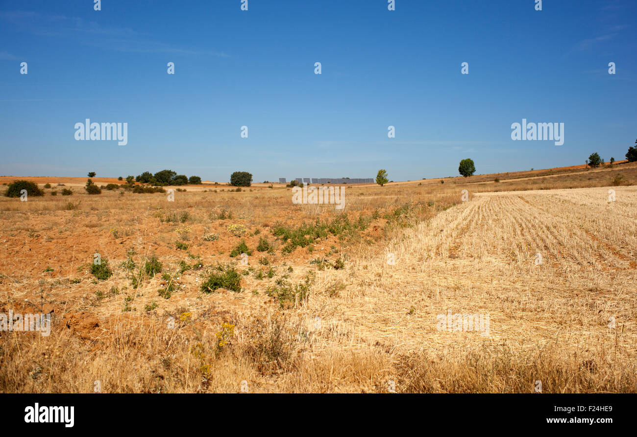 View of a field in Spain Stock Photo - Alamy