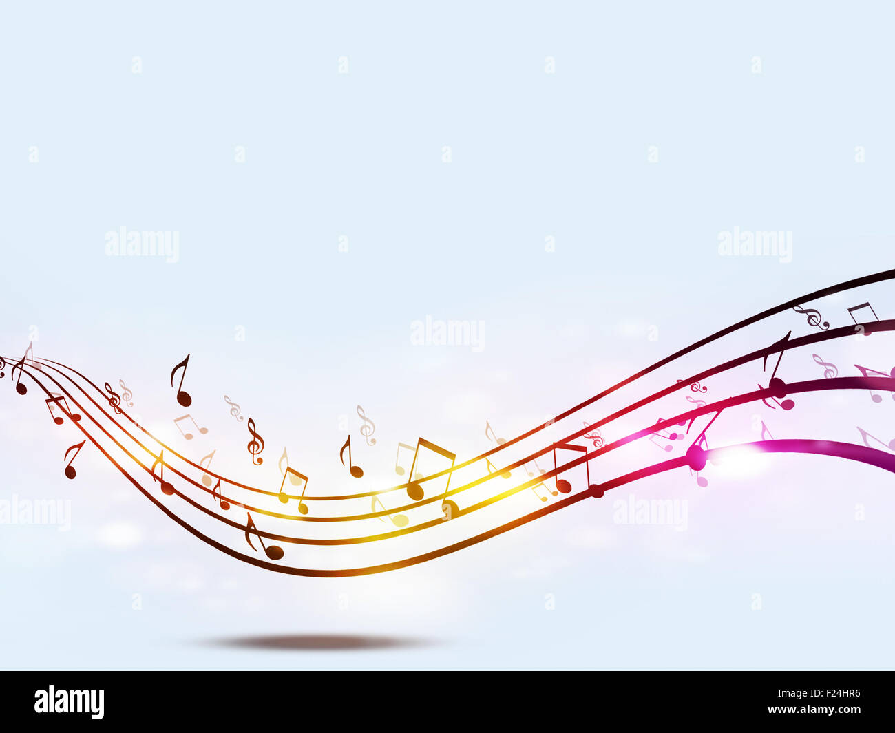 abstract music notes funky multicolor party background Stock Photo
