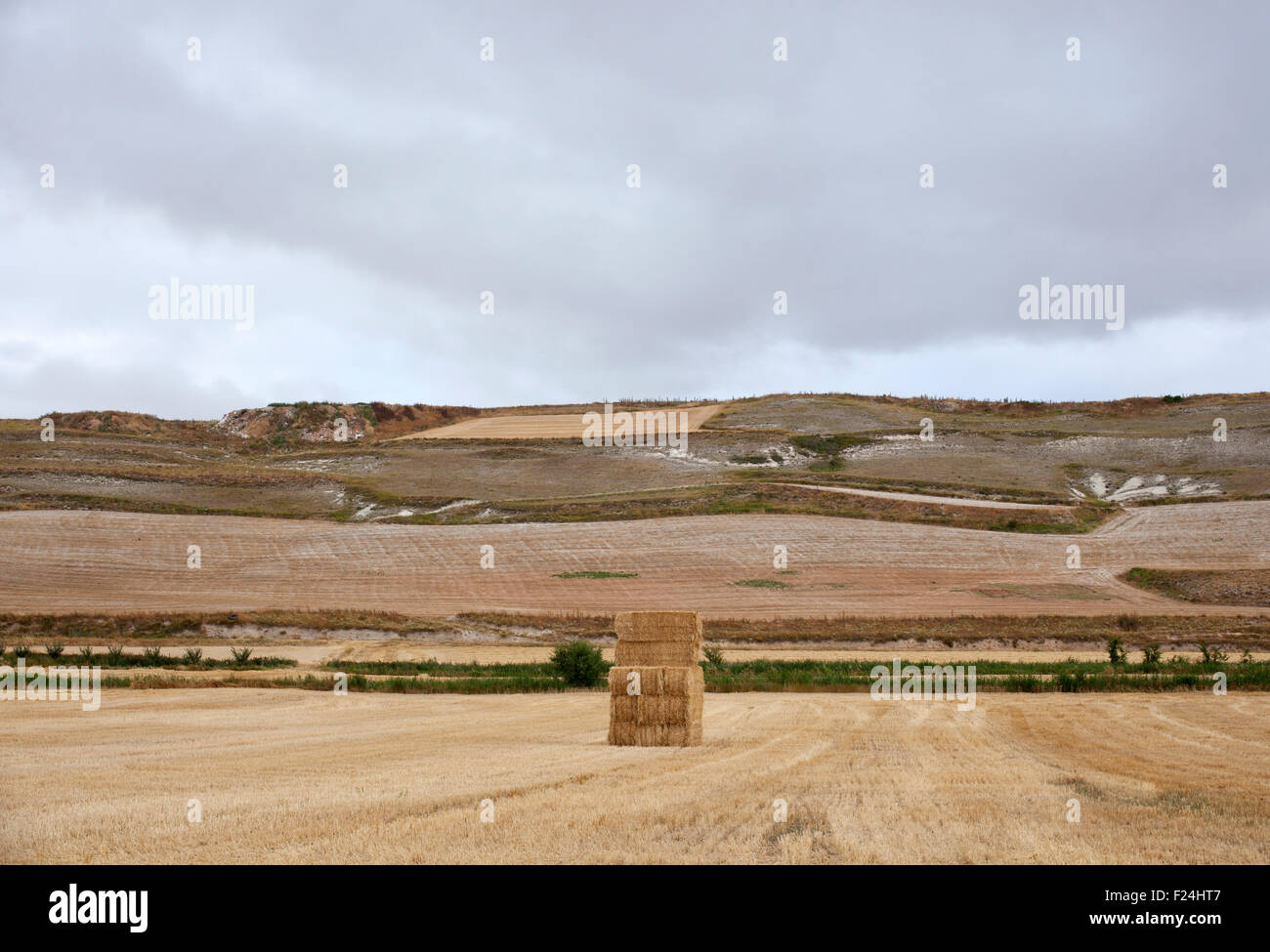 Bales of hay, spanish countryside Stock Photo Alamy