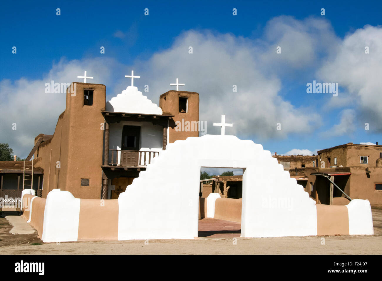 San Geronimo Chapel in Taos Pueblo, USA Stock Photo