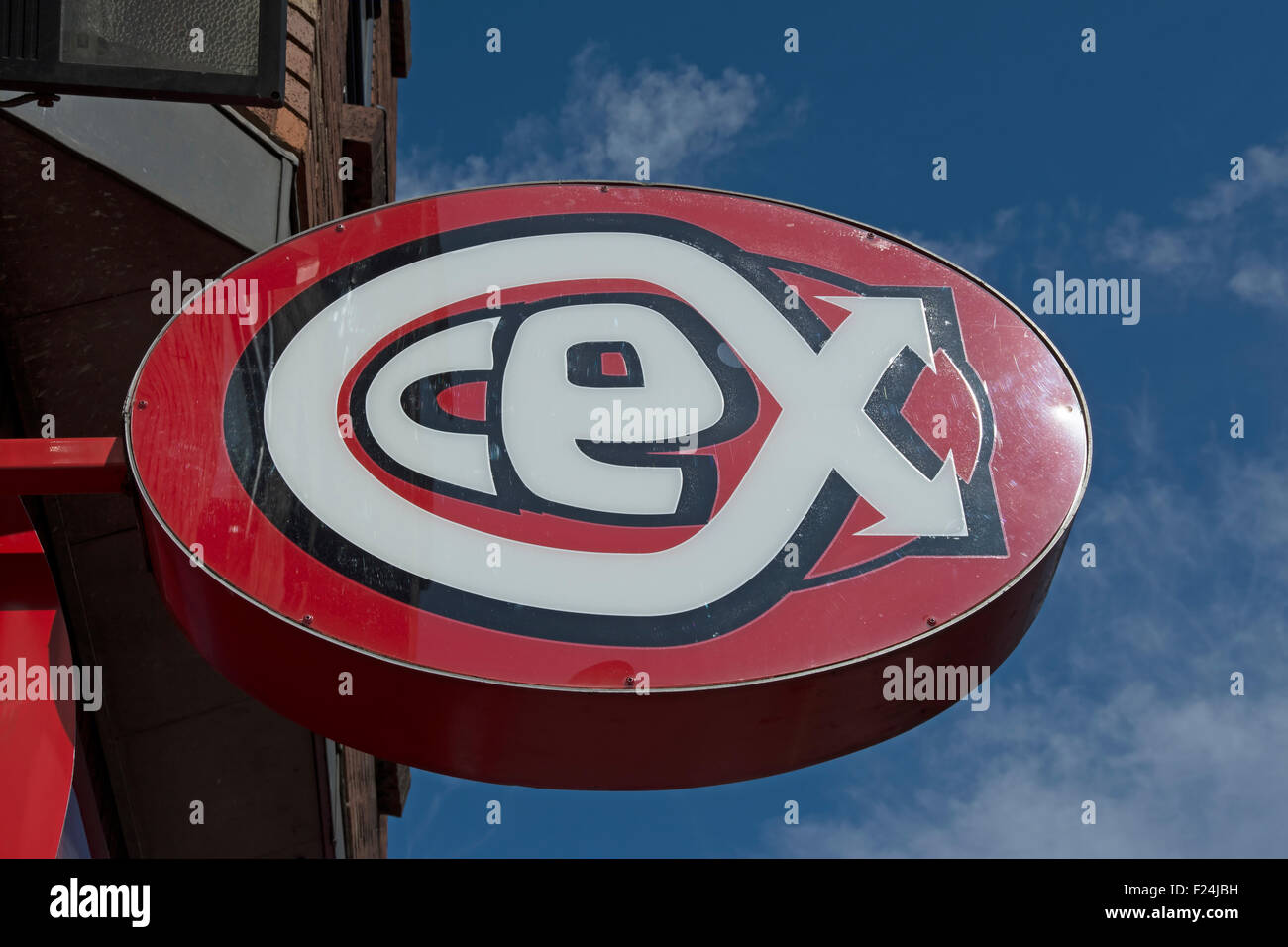 logo of  cex, at a branch of the entertainment and technology used and exchange shop in kingston upon thames, surrey, england Stock Photo
