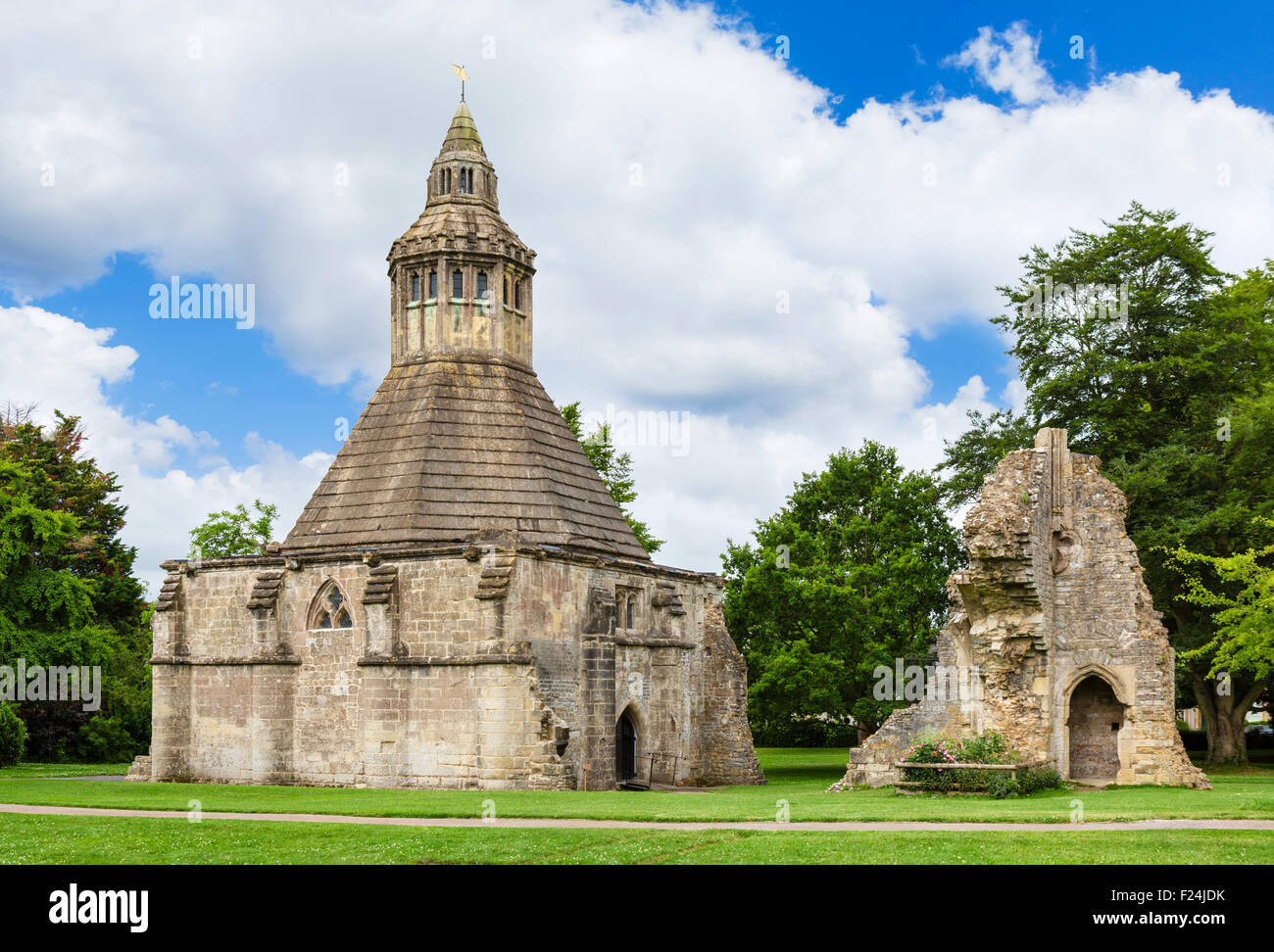 The Abbot's Kitchen at Glastonbury Abbey, associated with the legend of