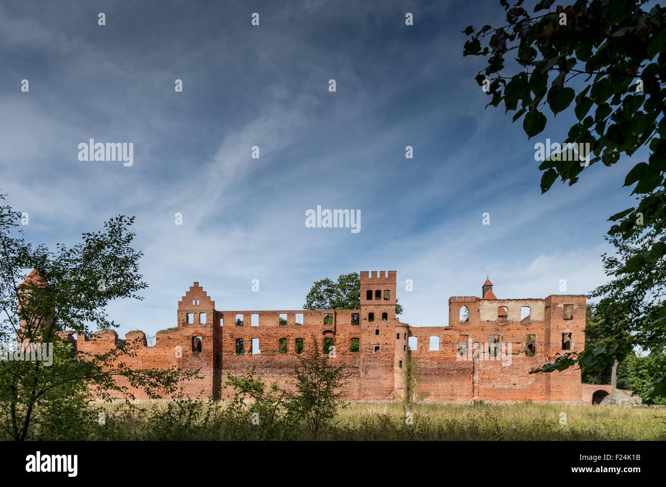 Ruins of Szymbark Castle, northern Poland Stock Photo