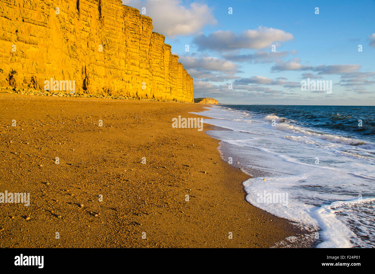 East Cliff at West Bay on Dorset's Jurassic Coast, England, UK Stock Photo