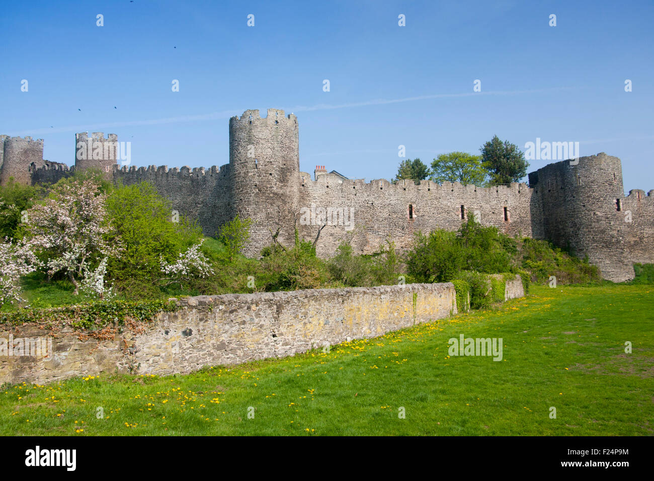 Conwy Town Walls Conwy North Wales UK Stock Photo