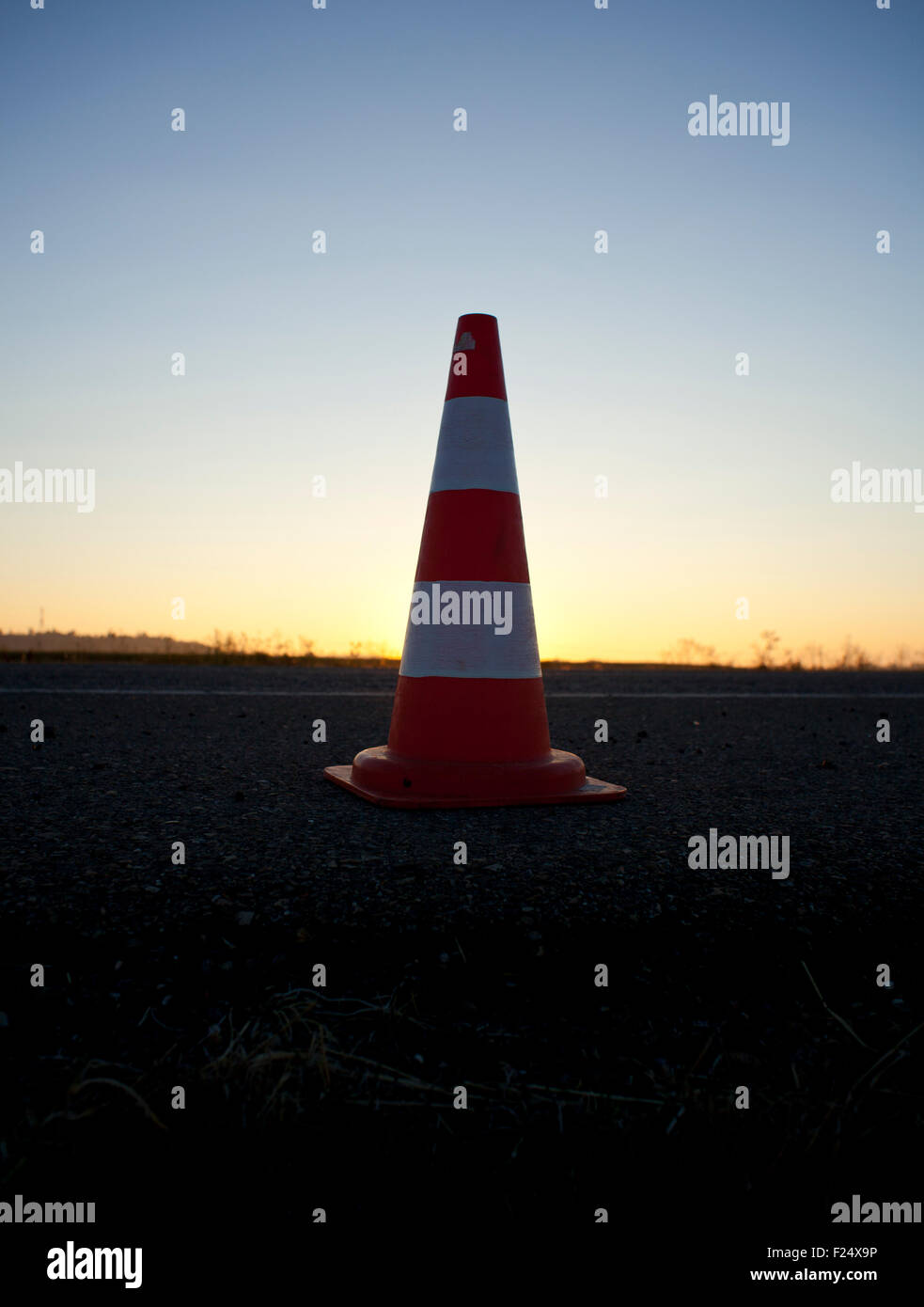 Photo of an Orange road cone Stock Photo Alamy
