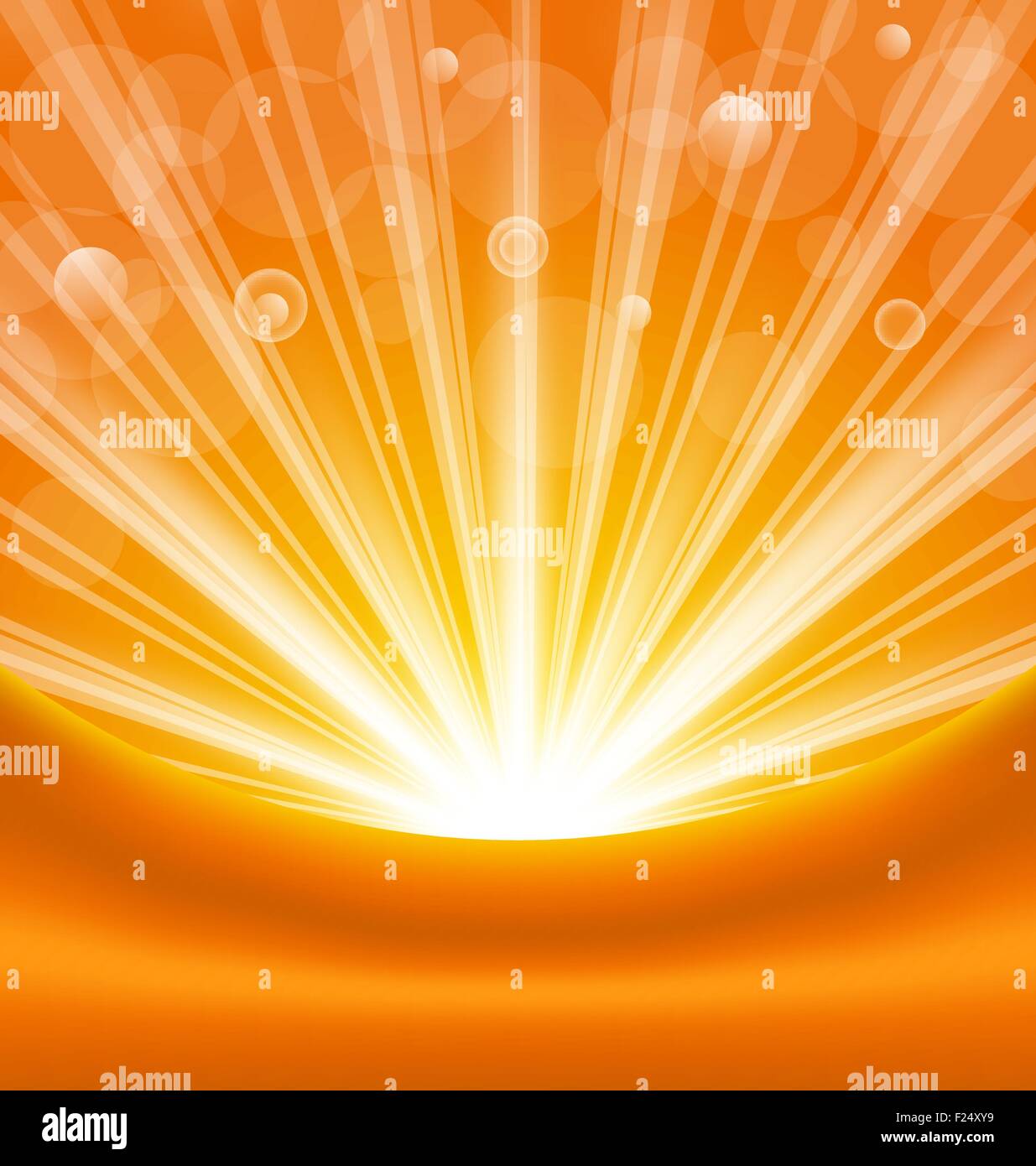 Abstract orange background with sun light rays Stock Vector Image & Art -  Alamy