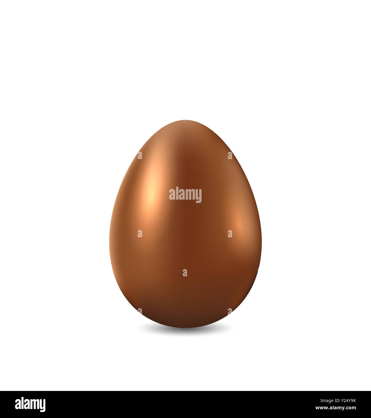 Easter chocolate egg isolated on white background Stock Vector Image