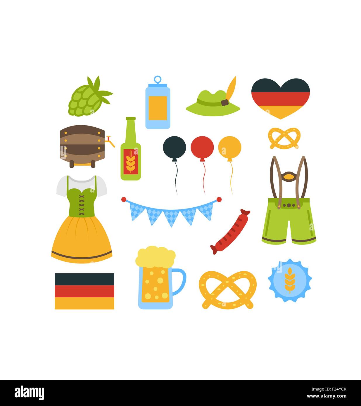 Oktoberfest Colorful Elements Stock Vector Image & Art - Alamy