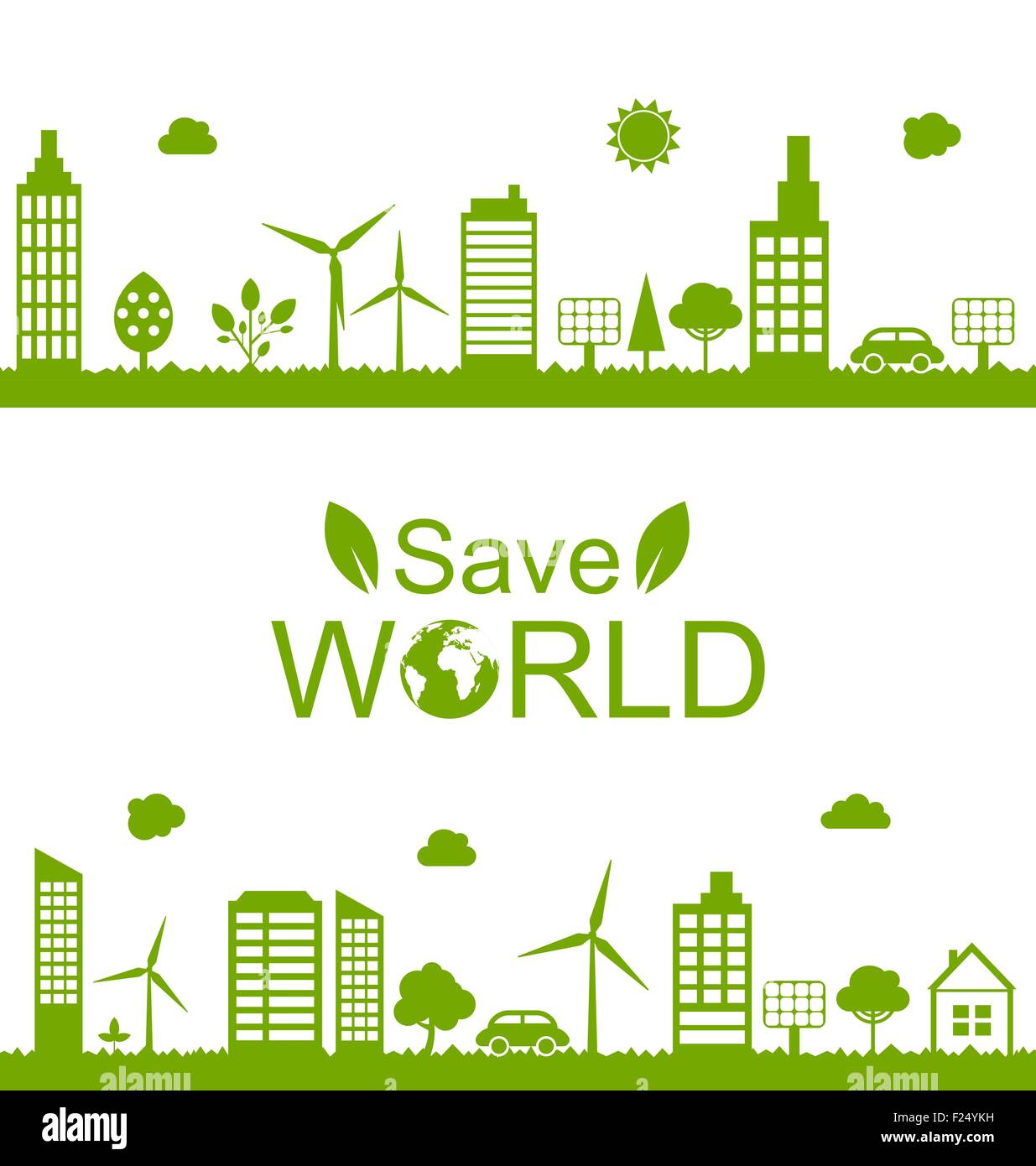 Image showcasing Green futuristic city living concept. Green housing with solar panels ...