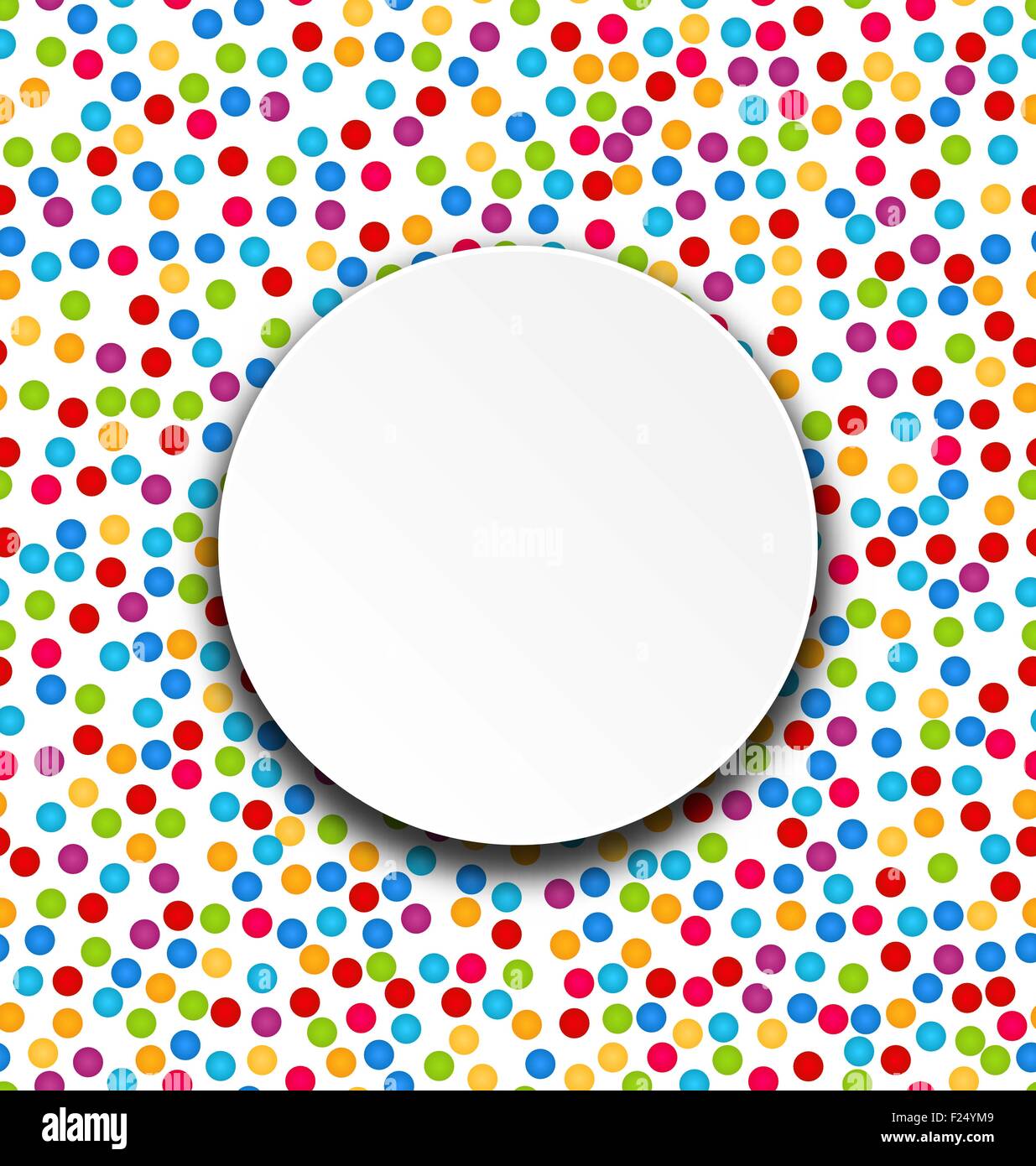 Circle Frame on Confetti Background Stock Vector Image & Art - Alamy