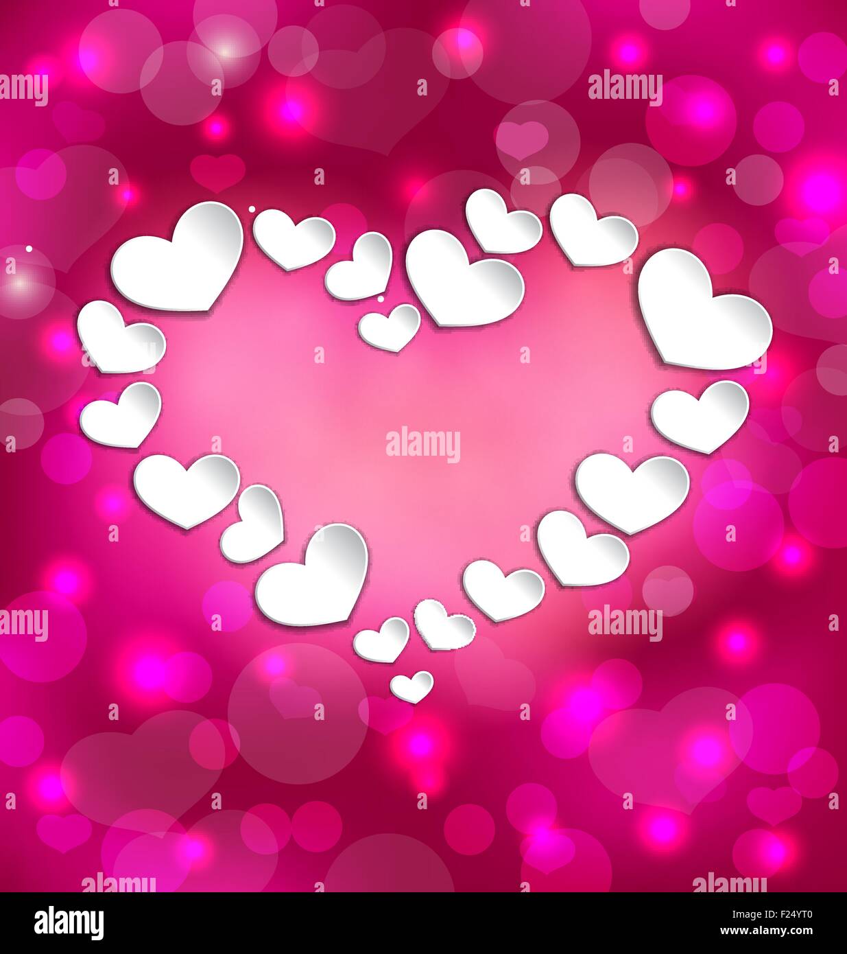 Lighten background with hearts for Valentine Day Stock Vector Image