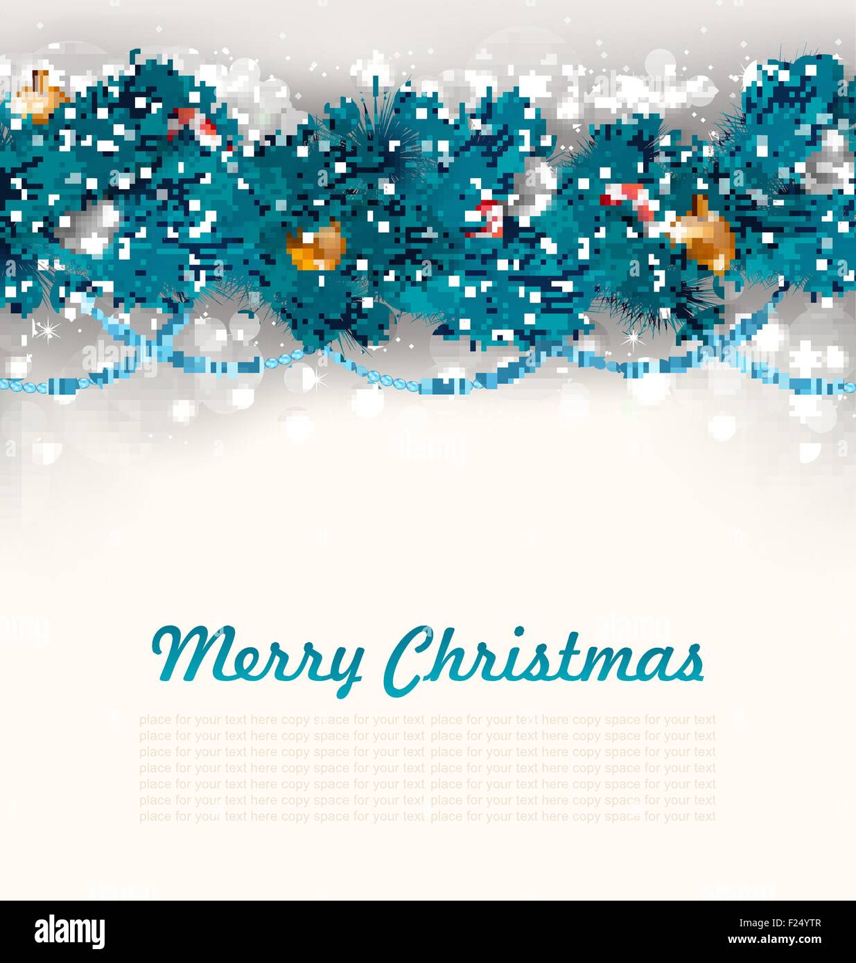 Merry Christmas Background with Fir Branches Stock Vector Image & Art ...
