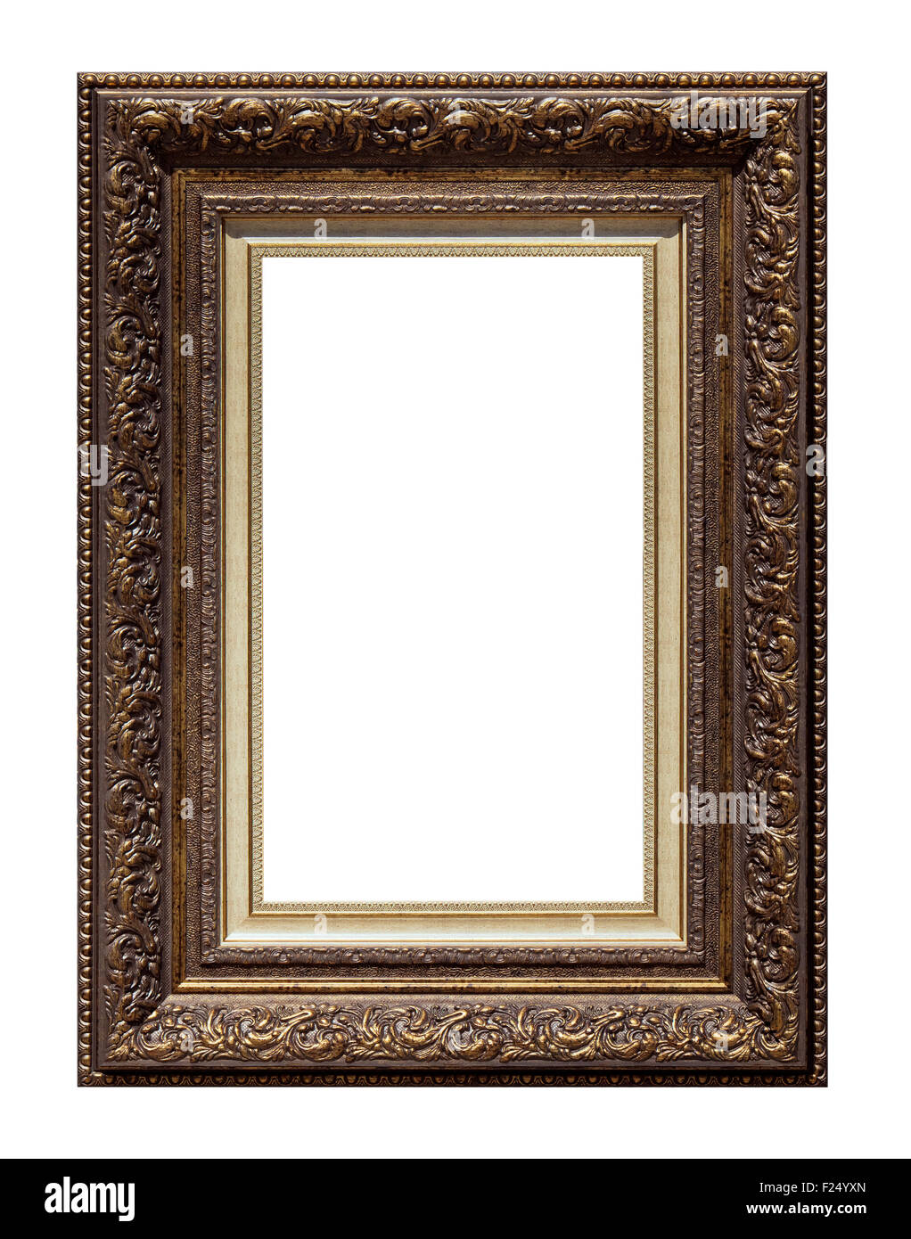 Picture antique frame isolated on white Stock Photo - Alamy