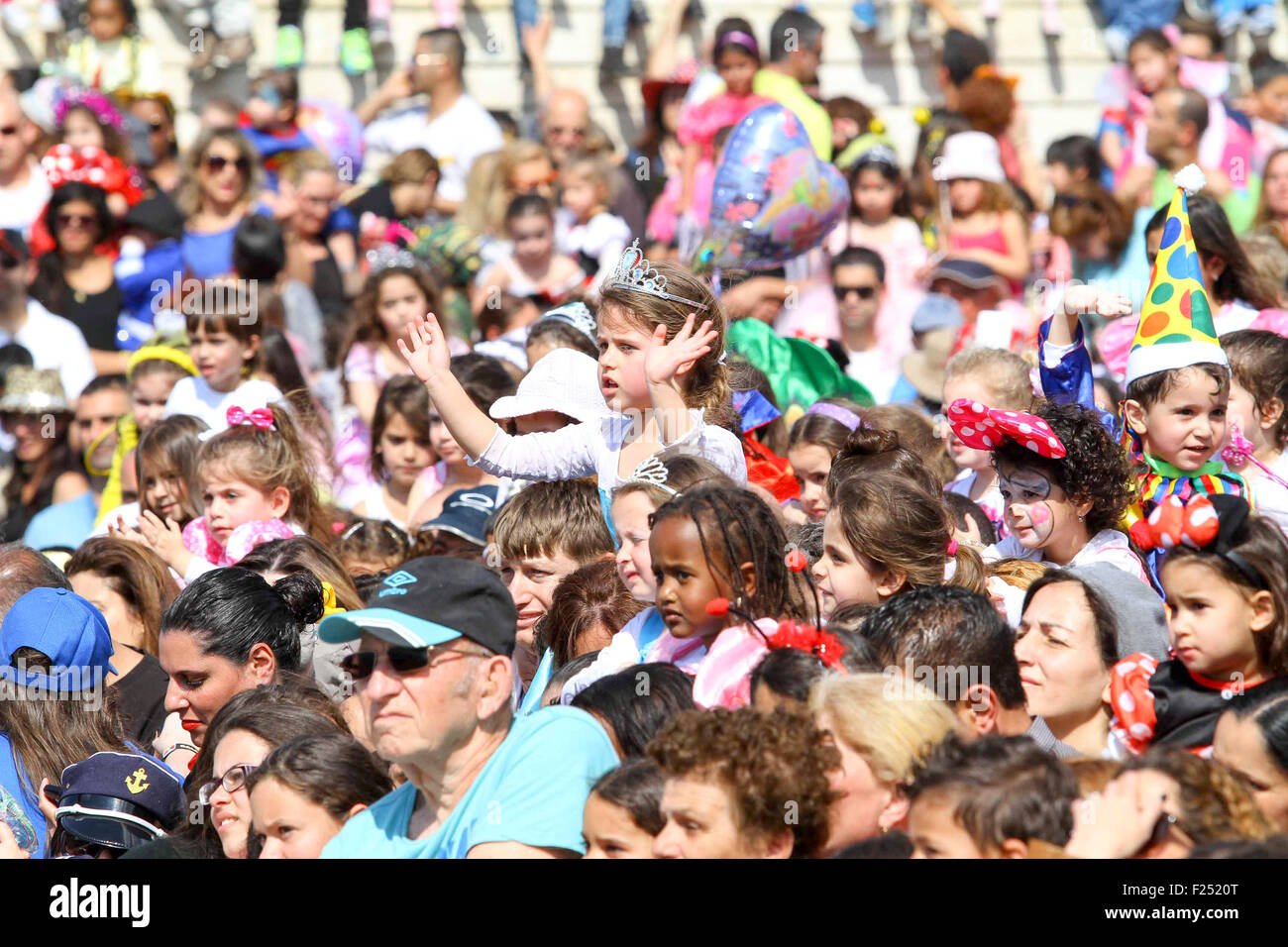 Purim holiday festival at Netanya, Israel Stock Photo