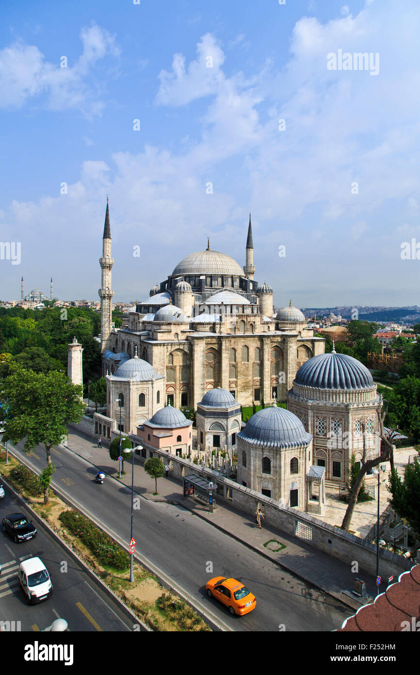Islamic architecture of mosques in Istanbul , Turkey Stock Photo