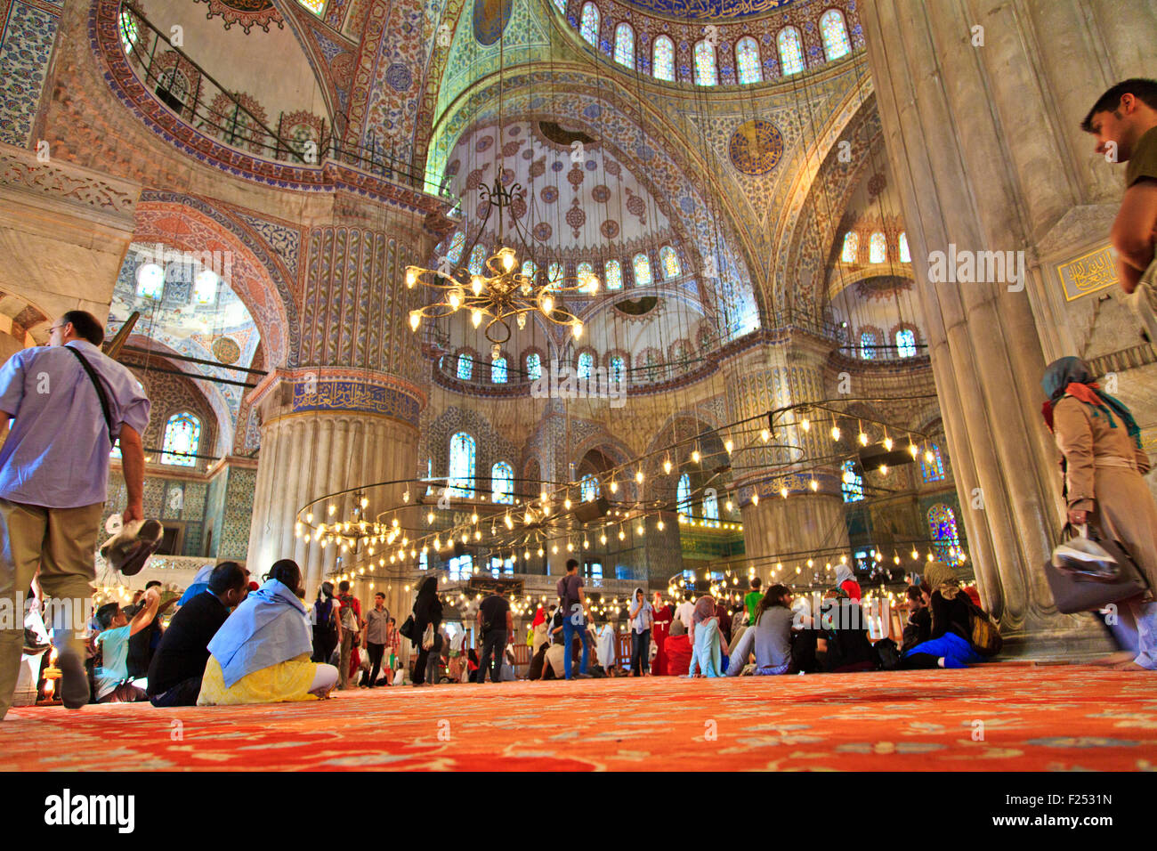 Blue Mosque Inide Blue mosque interior, Istanbul Stock Photo - Alamy