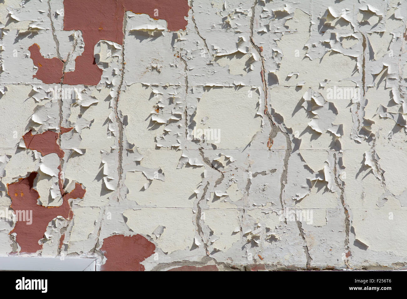 Flaking white paint on brick wall Stock Photo Alamy