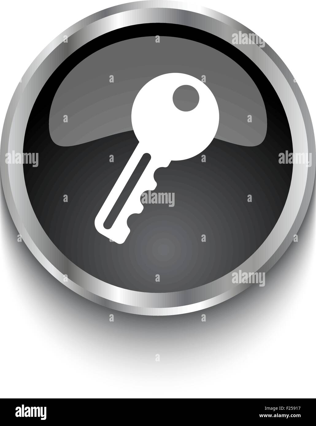White Key symbol on black web button Stock Vector Image & Art Alamy