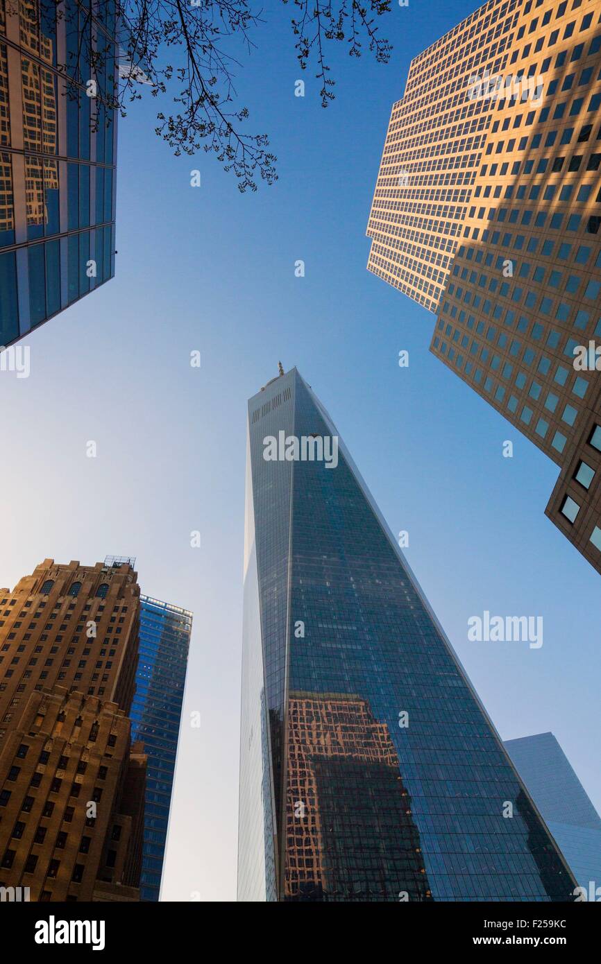 United States, New York, Manhattan, the Financial District, the Freedom Tower at One World Trade Center Stock Photo
