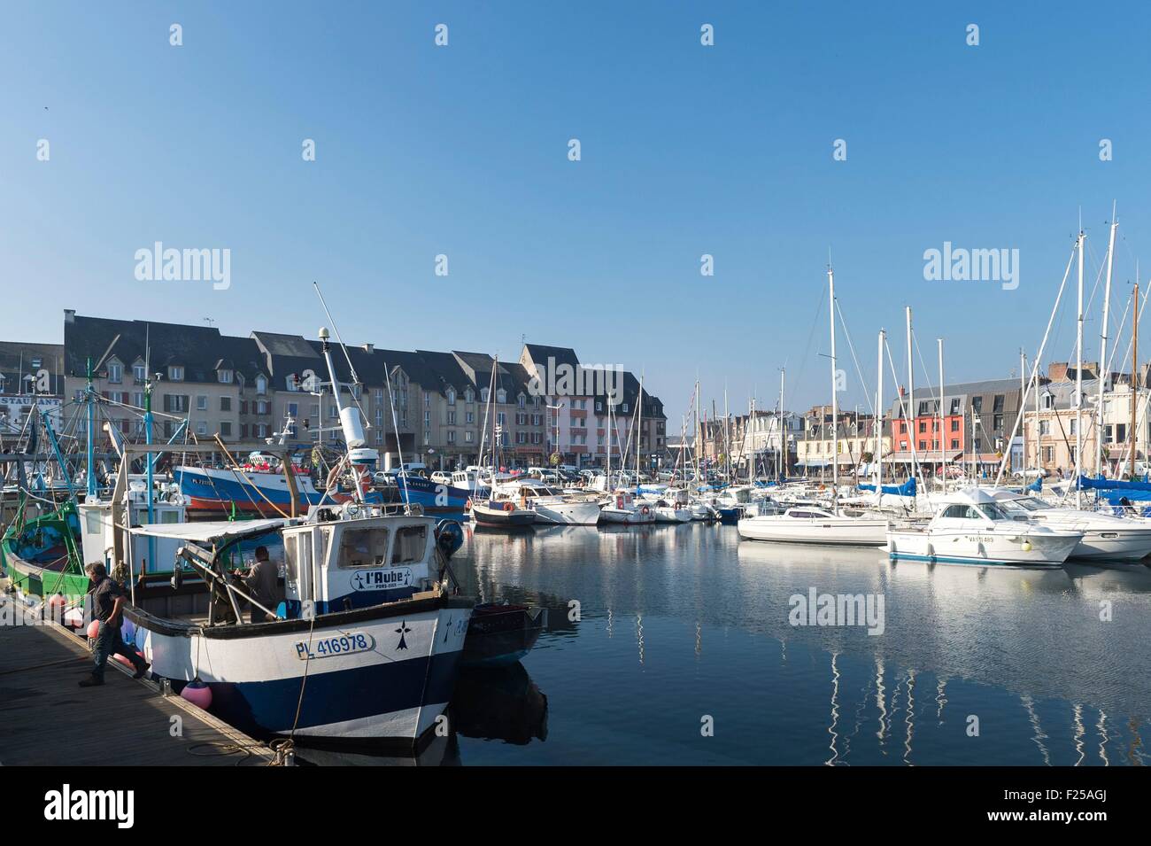 France, Cotes d'Armor, Paimpol, the port Stock Photo