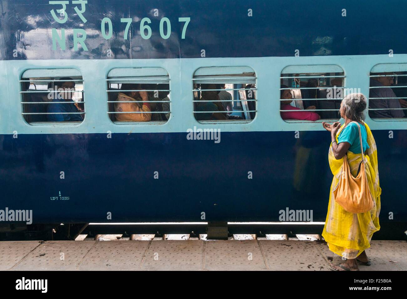 India, Uttar Pradesh state, Agra, the train station Stock Photo