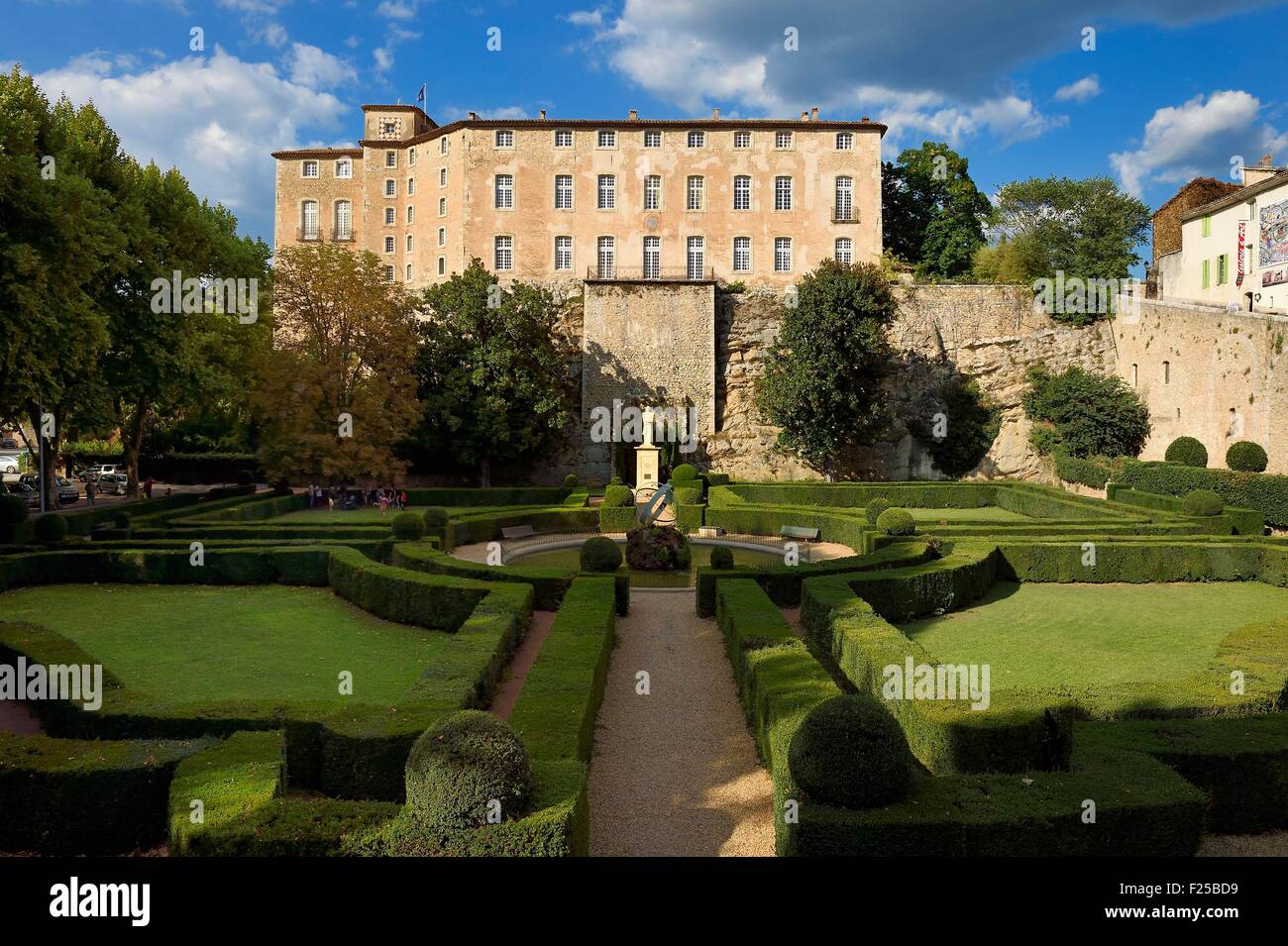 France, Var, Green Provence, Entrecasteaux, the castle Stock Photo
