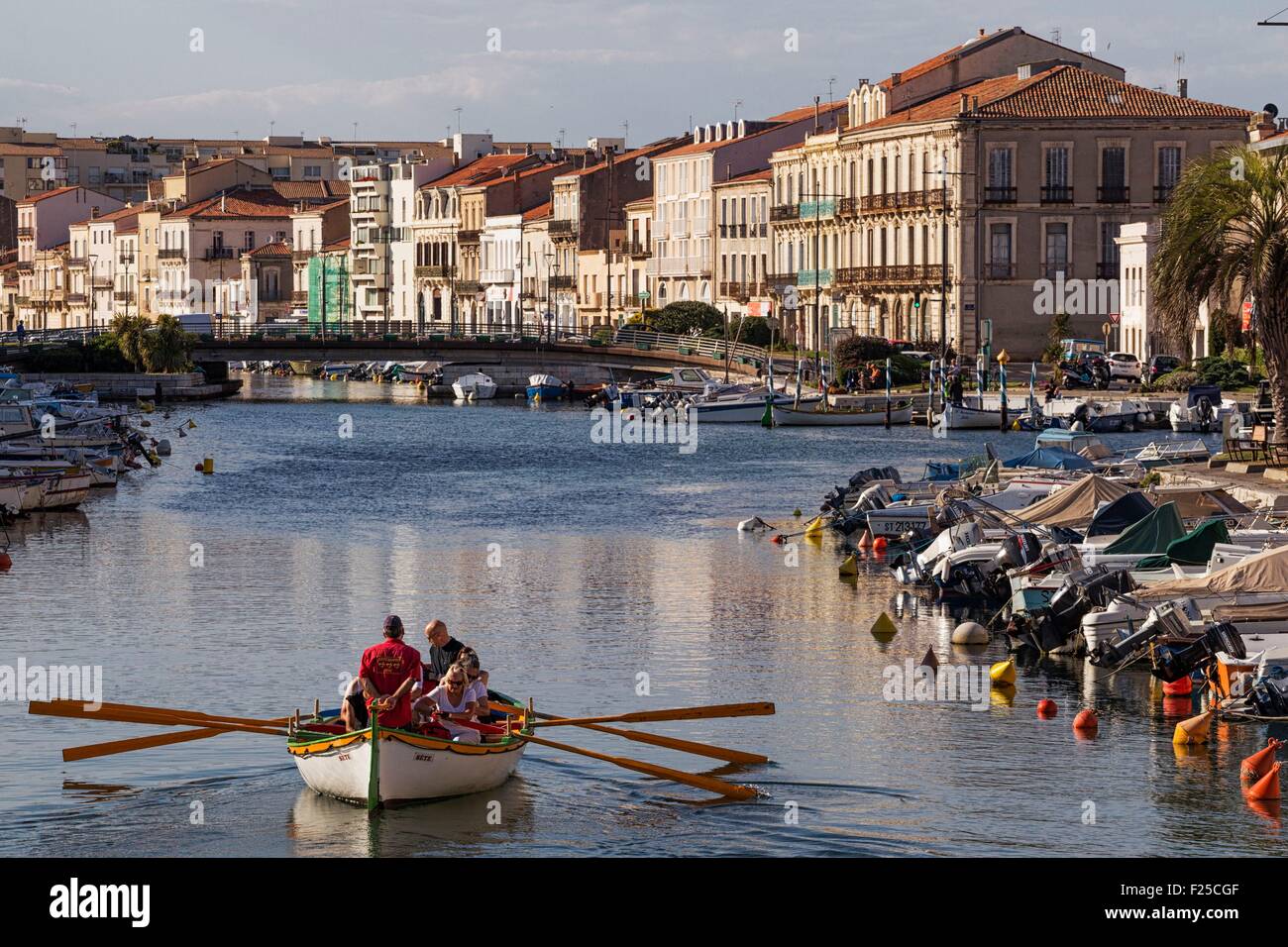 France, HΘrault , Sete, Canal Royal Stock Photo
