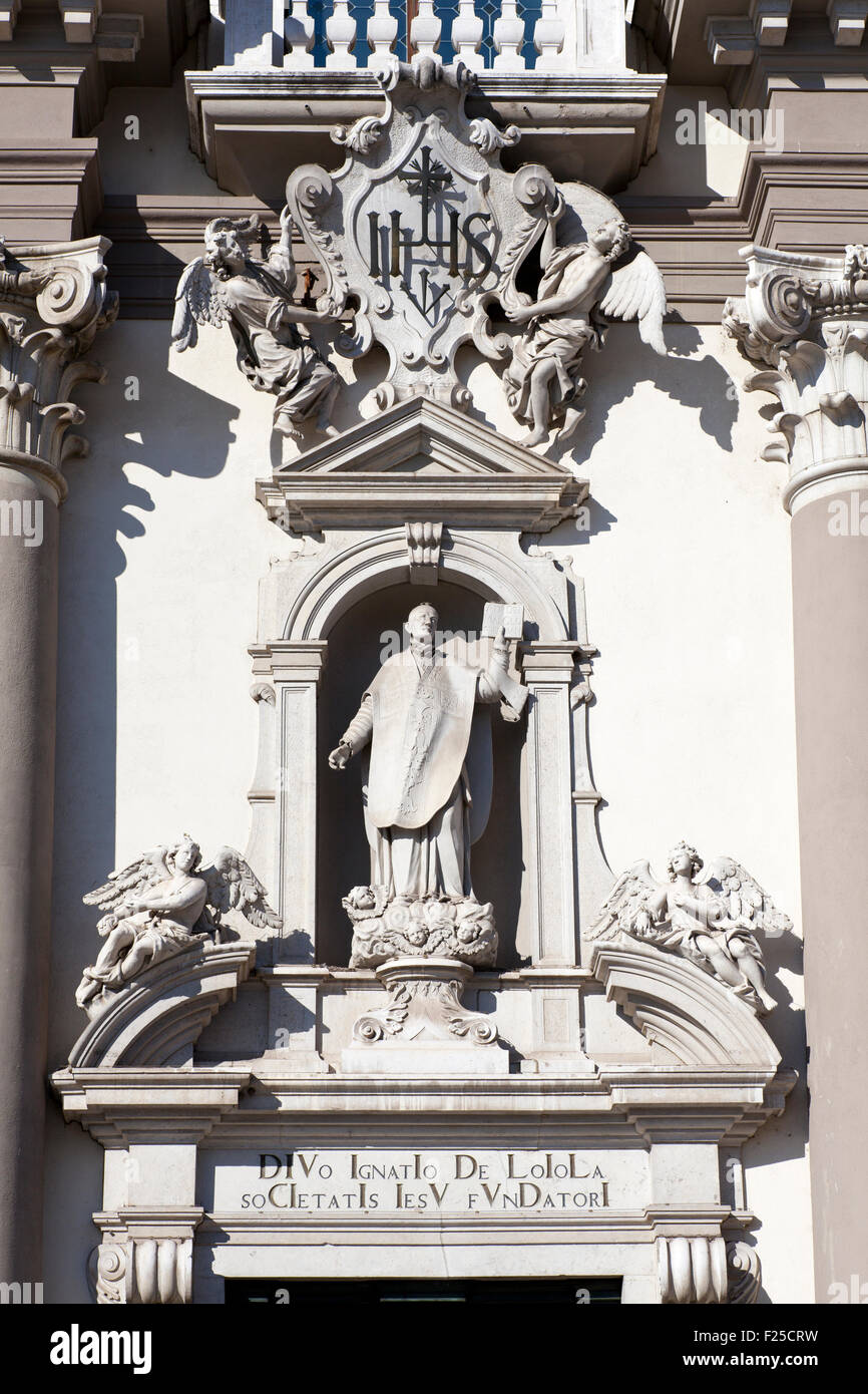 Gorizia, St. Ignatius cathedral, Italy Stock Photo