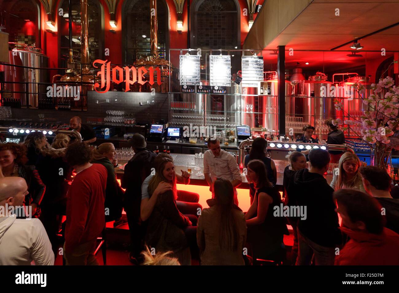 Netherlands, Northern Holland, Haarlem, Jopenkerk restaurant bar