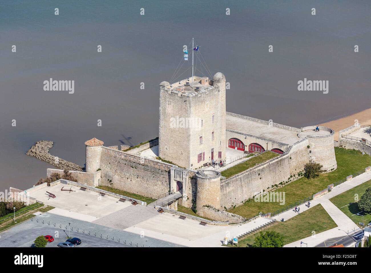 France, Charente Maritime, Fouras, Vauban fort (aerial view) Stock Photo