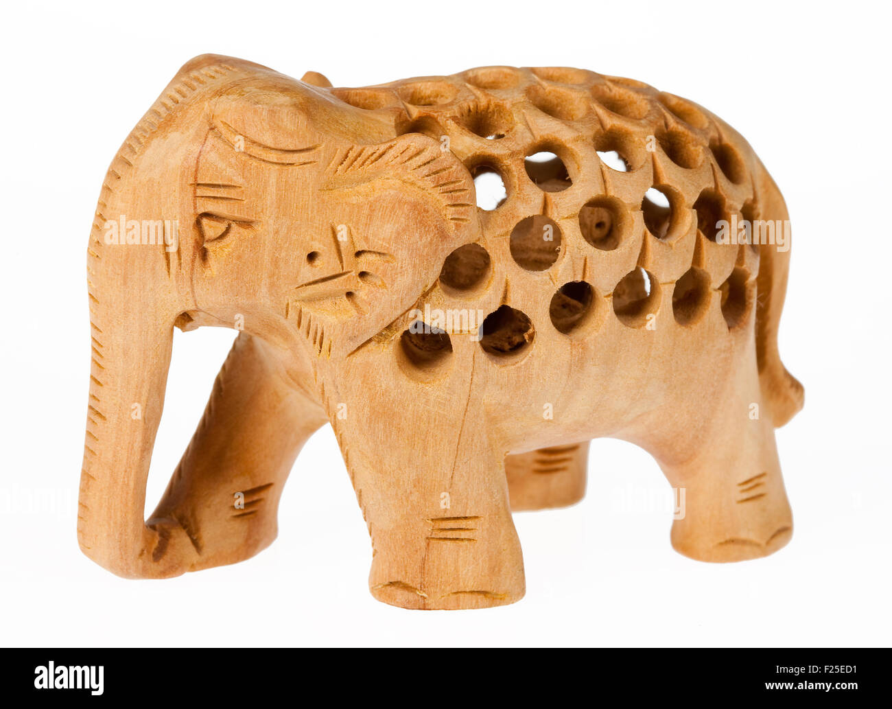 elephant animal statuette wood culture folk lifestyle art tradition traditional carving sculpture isolated object background Stock Photo